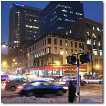 Bring on the Snow - Downtown Hartford During a Storm