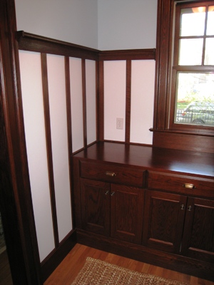 Plate Rail in the Pantry Matches the Dining Room Exactly