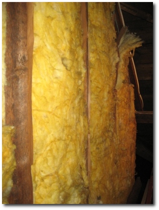Insulation in an unheated attic storage area