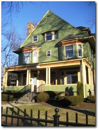 Green House in the Morning Sun