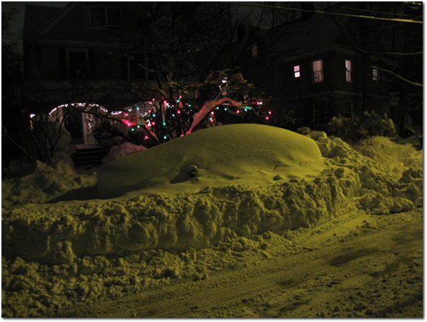 Car Plowed In