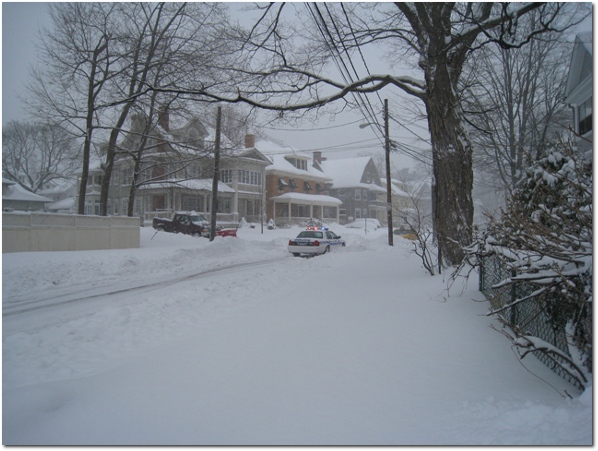 Police Yelling at Illegally Parked Cars During Parking Ban