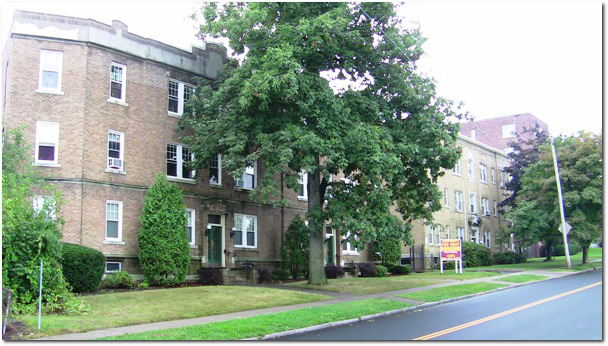 Apartment Buildings on Myrtle Street in Hartford